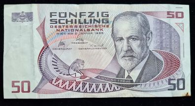 Austria 50 schilling 1986 banknote