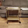 Vintage 2-Tier Woodmat Trolley Image 2