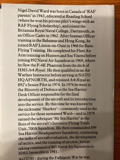War book: 'Sea Harrier Over The Falklands'