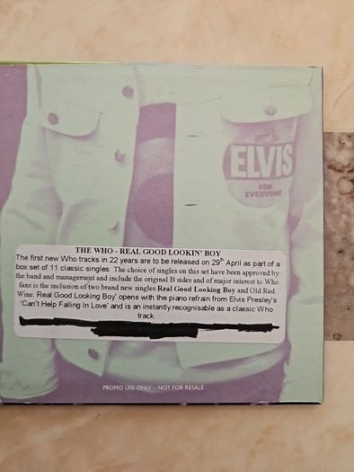 The Who CD (Promo) - Real Good Looking Boy
