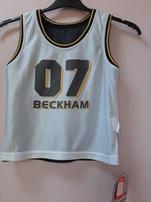 New David Beckham childs revirsible football top tag attached