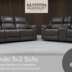 New Sofas 3+2 Grey Fabric Nando Sets