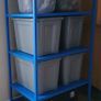 Metal blue shelves shelving unit Image 2