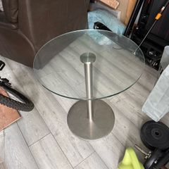 Round glass table