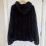 Mens 3XL Black Teddy Fleece Sherpa Hoodie Jacket Image 3