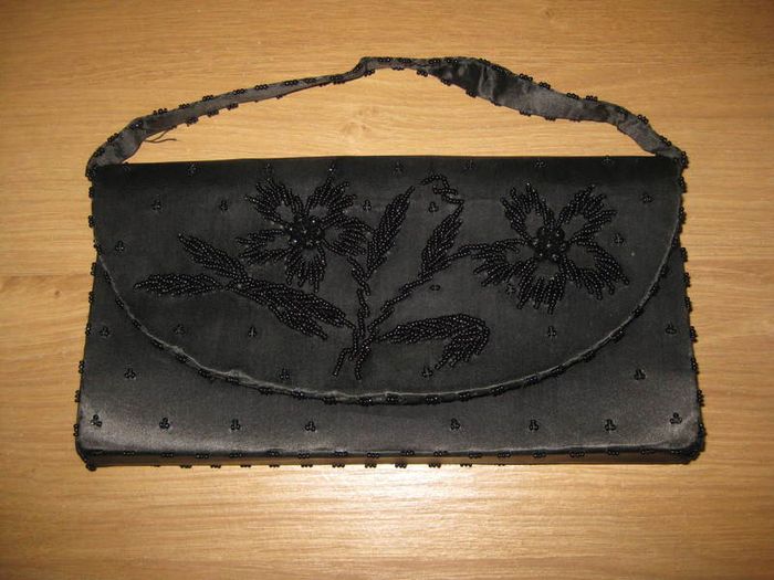 Ladies Black Beaded Evening Bag