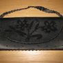 Ladies Black Beaded Evening Bag Image 2