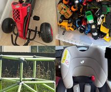 kids toys and car seat