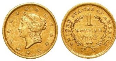 USA 1 dollar 22ct gold coin