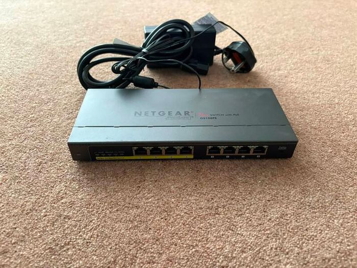 Netgear Prosafe Gs108pe 8-port Gigabit Poe Plus Switch With 4 Poe Ports 45w (gs108pe-300nas)