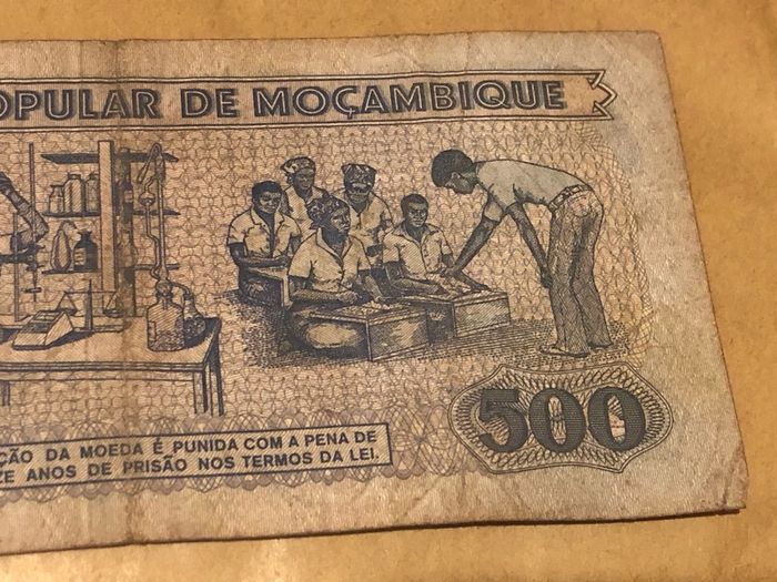 500 Meticais 1980 Mozambique