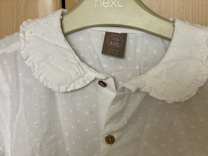 white long sleeve shirt girl 6/7 years 122cm