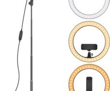 FREE SHIPPING Ring Light 10" with 67" Extended Tripod Stand & Phone Holder for YouTube Video, Camera Led Ring Light for Streaming, Makeup, Selfie Photography Compatible with iPhone Android