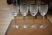 Tipperary Crystal Diamond-Cut Wine Glasses (Set of 4)