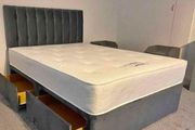 New Stylish Double 4ft, 4ft6, King 5ft And 6ft Superking Sizes Divan Beds Instock. Drawers And Optional Tufted Mattresses Available. Free Delivery