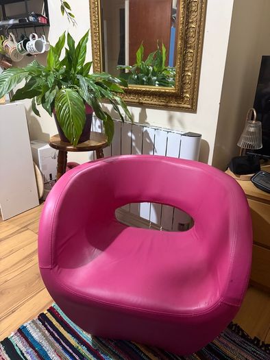 Pink armchair