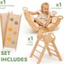 Montessori 5-in-1 Climbing Frame Set: Indoor Climbing Triangle, Climbing Arch with Cushion and Slide for Children, Indoor Playground 1-3 Years Image 3