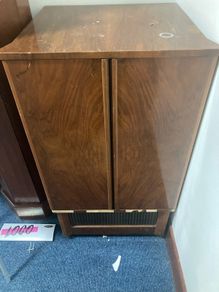 Vintage radio walnut cabinet