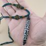 Antique Himalayan Tibetan 12 Eyes Agate Dzi Bead Amulet Pendant Necklace Image 7