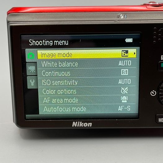 Nikon Coolpix S6300 Red 16.0MP Nikkor 10x Zoom Digital Camera - Full Kit