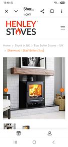 Henley stove with back boiler 12kw