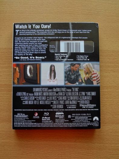 The Ring (2002 US Remake) Blu Ray with lenticular slipcover. (Region Free)