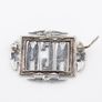 1930s Art Deco Silver Marcasite Monogram Brooch Image 3