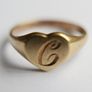 Vintage 18K Yellow Gold 750 Heart Engraved  Ring size P - 4,5g Image 2