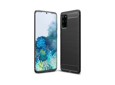 Samsung Galaxy S20 Plus Case Cover Carbon Fiber Design Shockproof Black Armor - FHT03SMK3