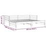 Pull-out Day Bed without Mattress White 2x 90x200 cm Image 5