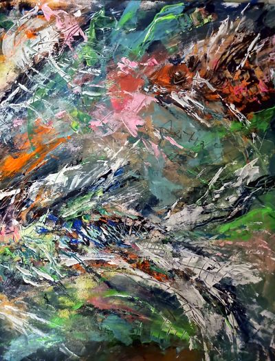 ArtH2O 2025 Breaking the Current Diptych Abstract