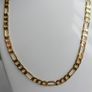 MEN'S 18ct Yellow Gold Plated Figaro Chain Necklace length 16" Image 2