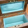 Vintage Wooden Jewelry Box 6,4" x 4" H-4" Image 9