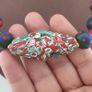 Antique Venetian Trade Beads Eye Glass, WhiteHeart & Millefiori Pendant Necklace Image 4