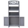 Bathroom Cabinet Grey 46x24x116 cm Paulownia Wood Image 4