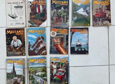 Vintage Meccano magazines from January 1952-March 1955(12 issues)