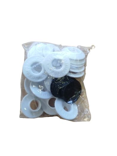 Green plastic eyelets  12mm - 10 pk