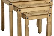 Corona Nest Of Tables in Distressed Waxed Pine