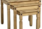 Corona Nest Of Tables in Distressed Waxed Pine
