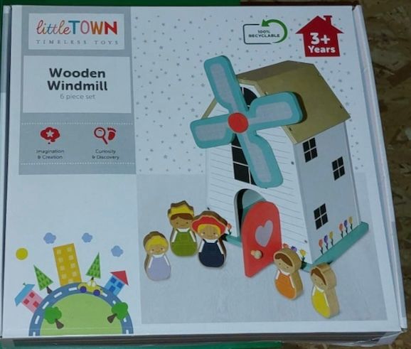 Little Town Wooden Windmill