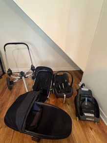 3 in 1 Baby Travel System - Quinny + Maxi Cosi + ISOFIX Base