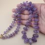 Vintage Beautiful Melon Shape Purple Ameythst beads Necklace 22 inches Image 10