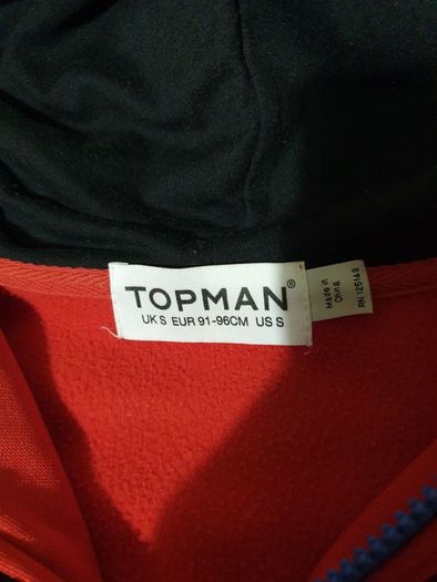 topman red small hoodie