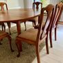 Mid-century extendable dining table & vintage chairs Image 9