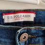U S Polo Assn. Cotton denim jeans 32 inch waist and 30 inch leg with elasticated waist in very good condition see last two photos for exact measurements FREE STANDARD POSTAGE INCLUDED Image 4