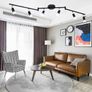 6 Way GU10 6W Ceiling Light Fitting, Spot Light Ceiling Spotlight Swiveling Lamp Light Bases Angle Adjustable (Bulbs Not Included) Image 2