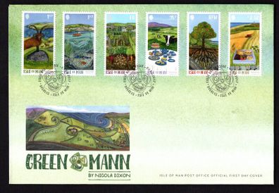 2017 Isle of Man Green Mann Food Matters on the Isle of Man Commemorative Stamps First Day Cover (FDC)