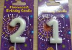Fluorescent Birthday Candles