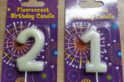 Fluorescent Birthday Candles
