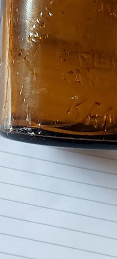 O Connor's kanturk 1/2 pint vintage bottle,,bottle seems to have a defect,around bottom of bottle, holds water no leeks,see pictures,sold as is ,lovely display advertising bottle, collectors items, buyer collects or pays postage thank you,